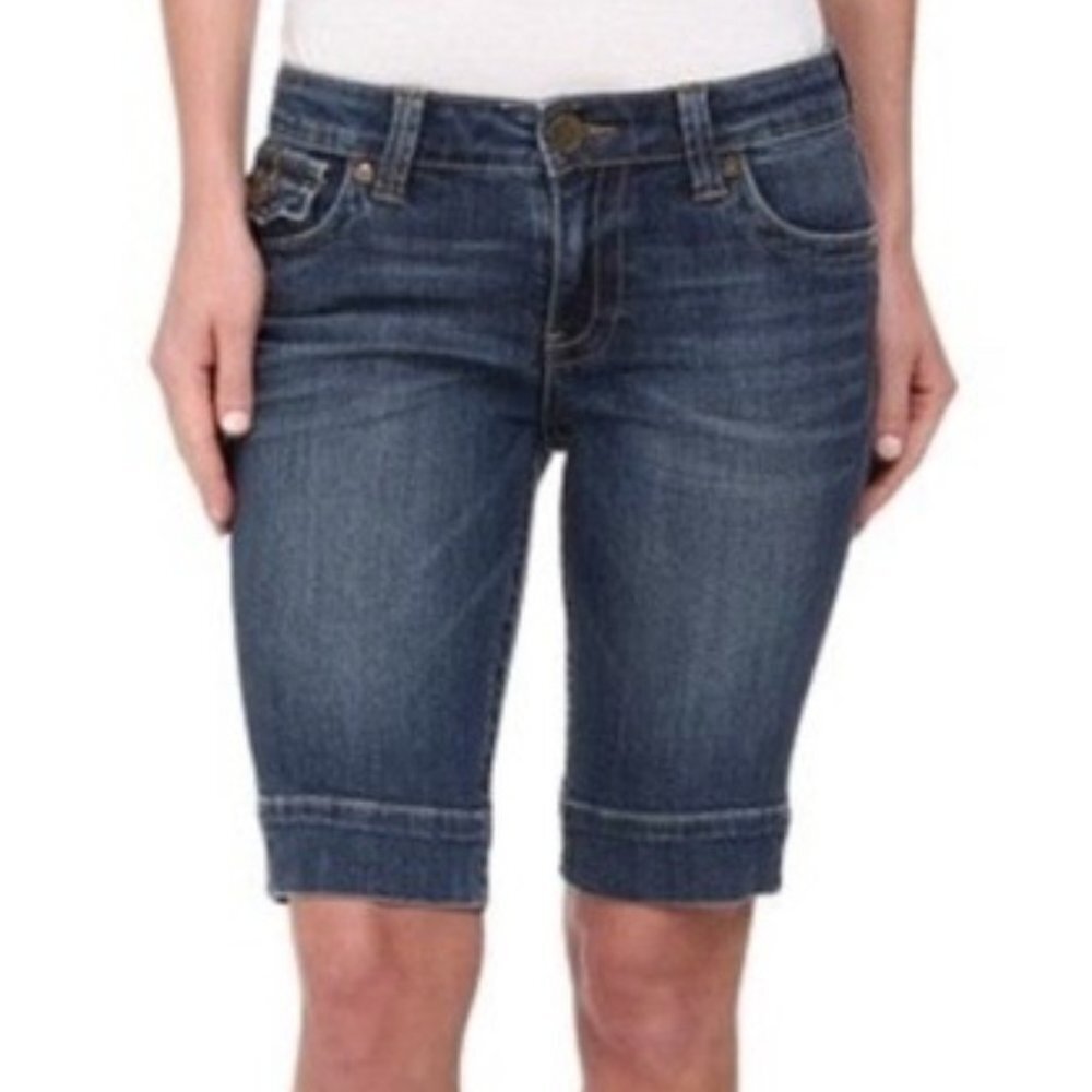 Kut From The Kloth Medium Wash Natalie Bermuda Shorts